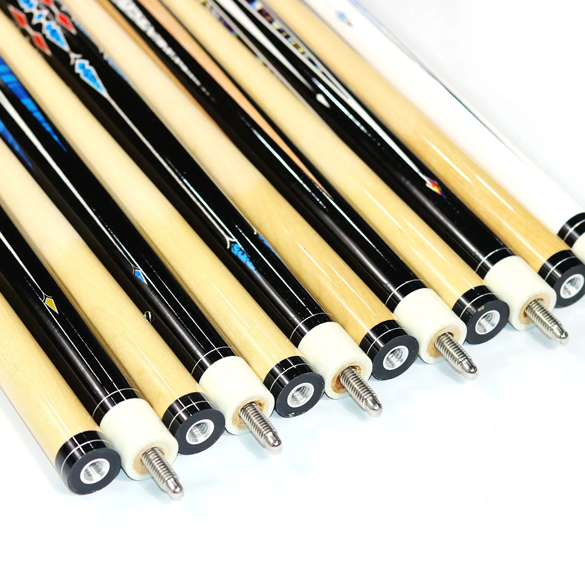 새로운 고품질 메이플 우드 2피스 57인치 13mm 팁 당구 큐 스틱 타코 로드 당구 플레이