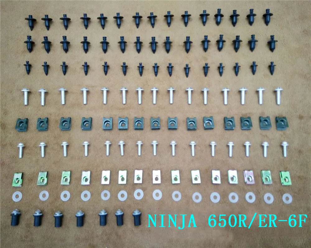 

Комплект обтекателей болты для кузова винты подходят для Kawasaki NINJA 650R/ER-6F 2009-2015