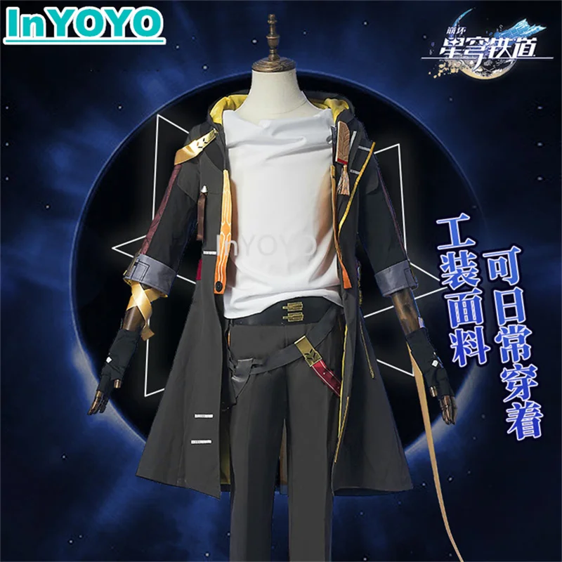 

InYOYO Trailblazer Caelus Cosplay Costume Honkai: Star Rail Game Suit Handsome Uniform Role Play Halloween Party Outfit Men