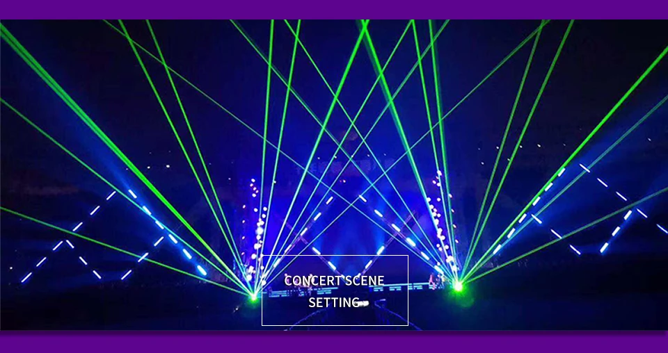 DMX Controller Rotating Bar Star Laser light Full Star Laser Stage Lighting 80W