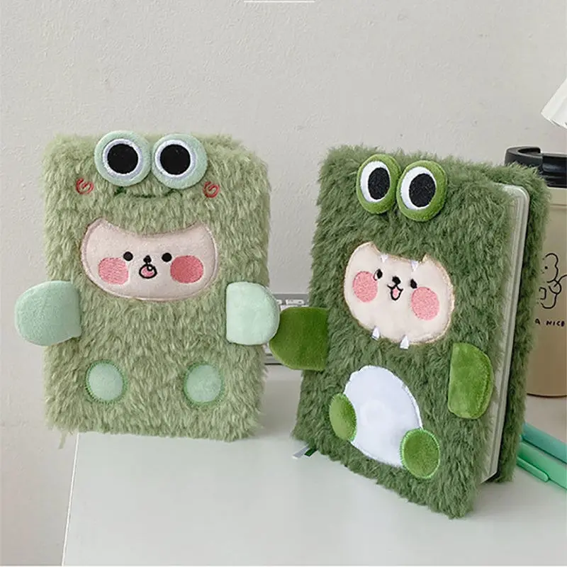 

Cute Plush Notebook Color Page Cartoon Illustration Kid's Diary Book Student Beautiful Notepad