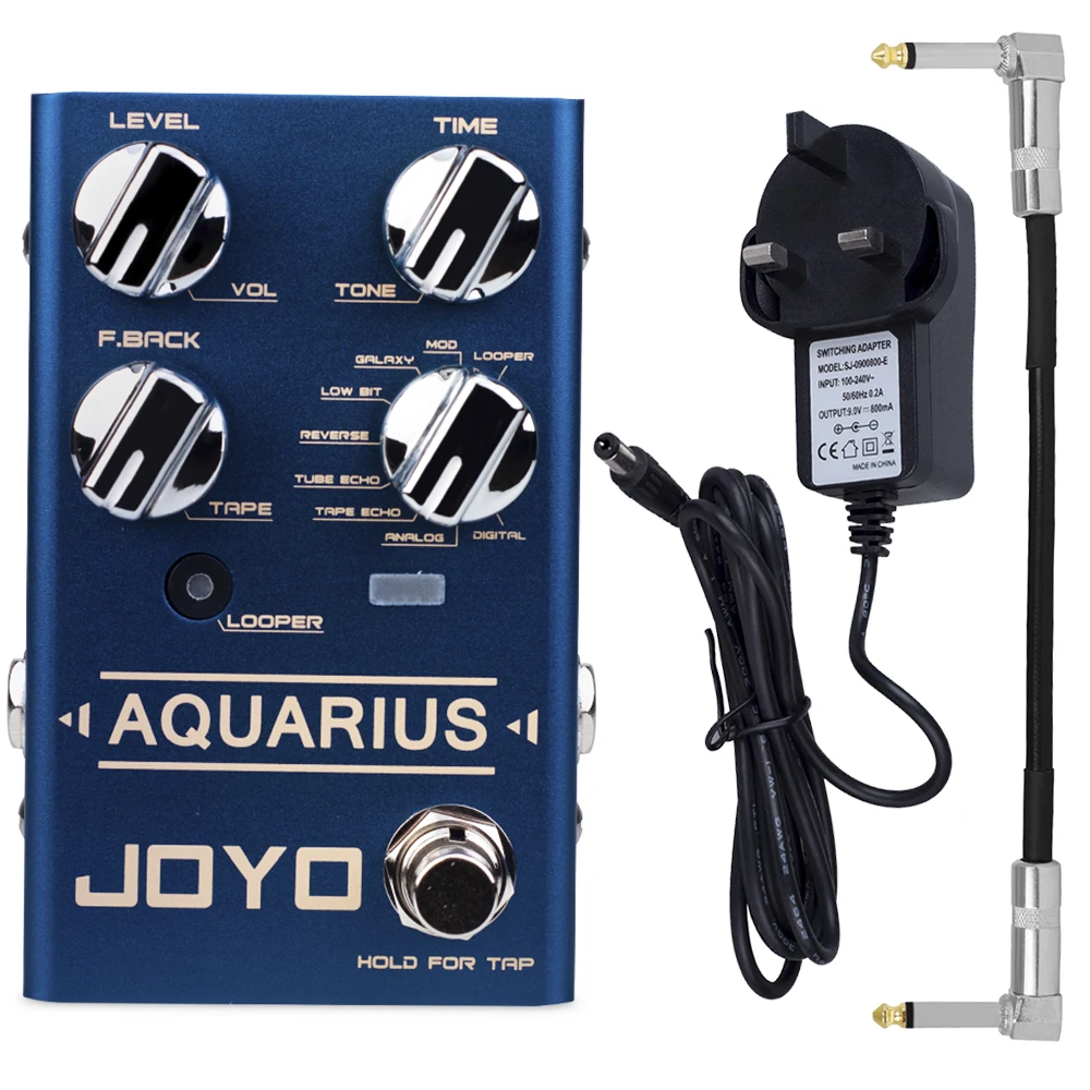 JOYO Guitar Effect Pedal R-07 AQUARIUS Delay Looper 8
