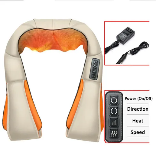 

Electric Hot Sell Massage Pillow Product Deep Tissue 4D Kneading Massage Back Shoulder Neck Finger Press Massager
