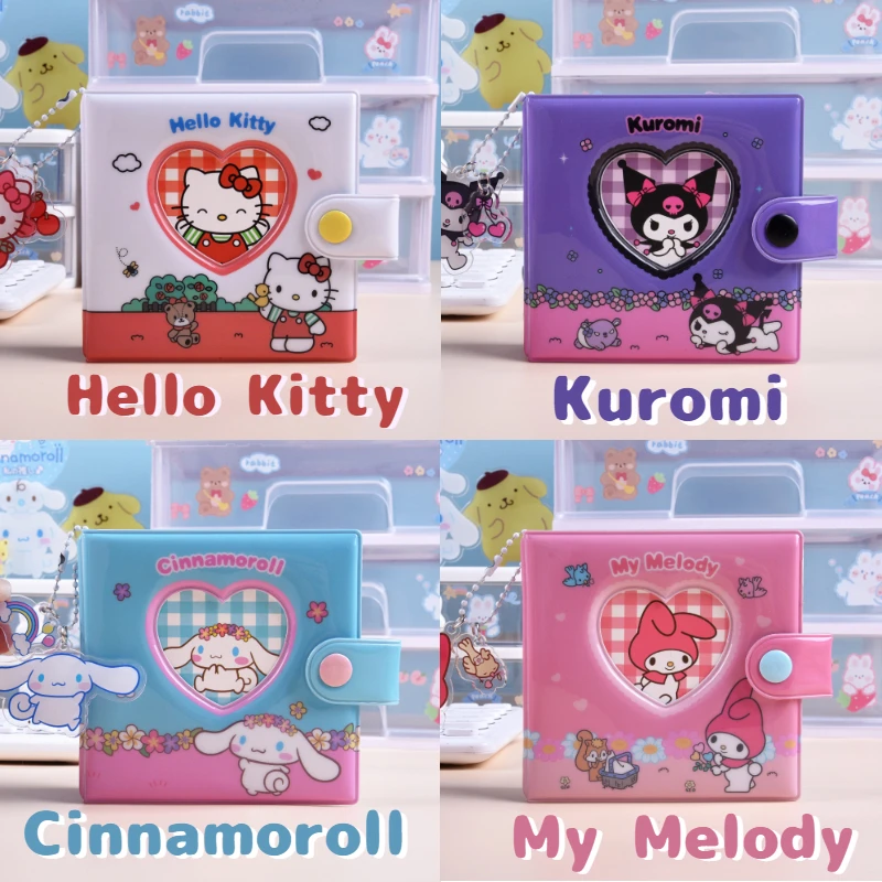 

Kawaii Sanrio Hello Kitty Kuromi Album Cinnamoroll Cartoon Stuff Pictures Storage Case Card Collect Book 3 Inch Photocard Holder