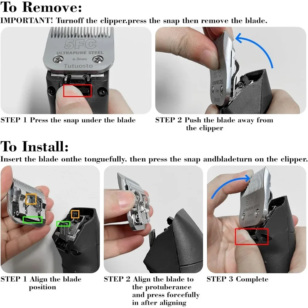 3F 4F 5F 7F Professional Pet Clipper Blade Replacement A5 Blade Fit Most Andis AG AG2 AGCC AGC2 MBG Series Animal Clippers razor blade replacement,hair clipper accessories,pet grooming clipper set