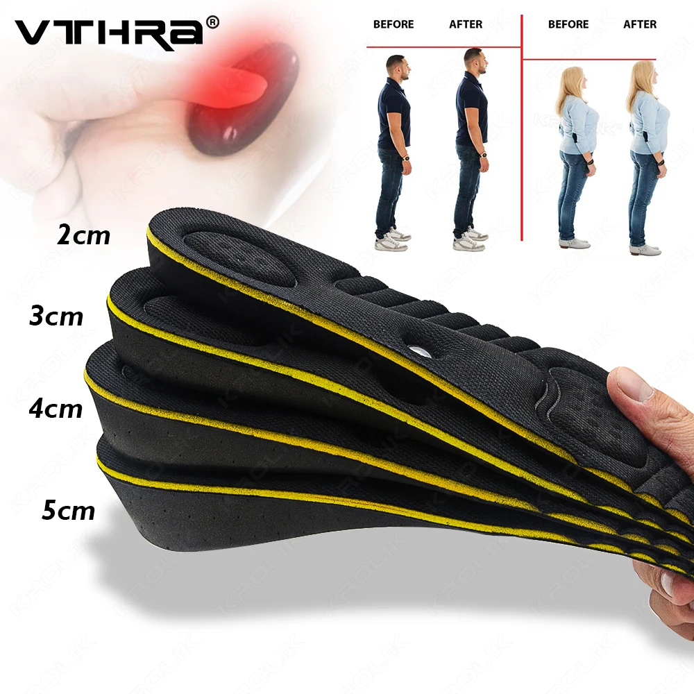 thumbnail image 1 of Plantillas de aumento de altura invisibles con imán de 2 a 5 cm de VTHRA, plantillas de espuma viscoelástica para zapatos femeninos, almohadillas para la suela de los zapatos unisex, 1 of 5