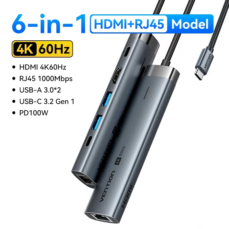 6-in-1 HDMI RJ45