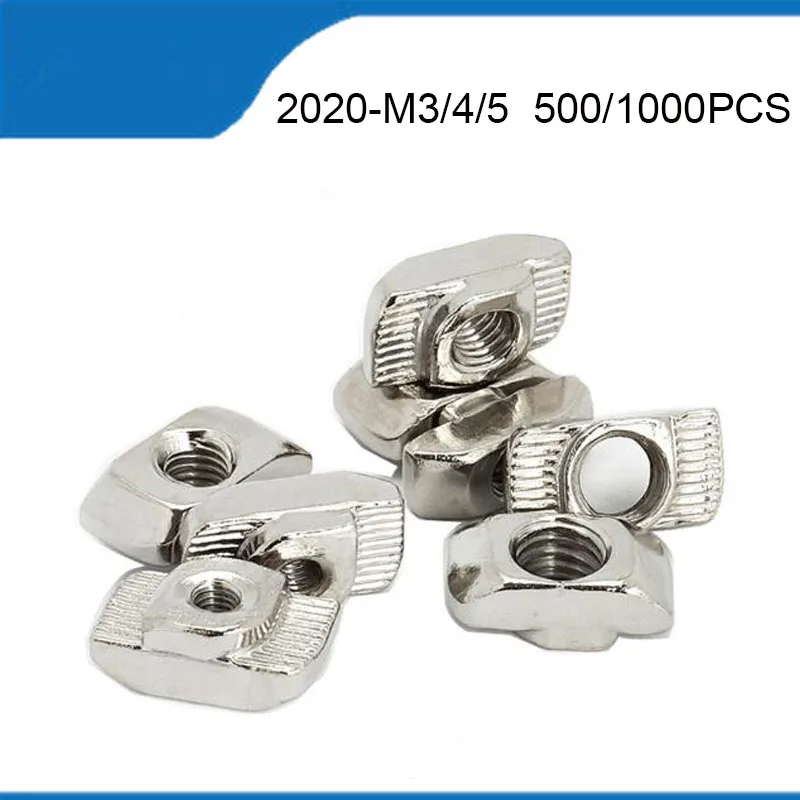 Porcas t Porca de Martelo m3 m4 m5 Porcas Bloco t Slot Porcas para 2023 Perfil Alumínio Extrusão Slot mm 500 1000 Peças 2023 t