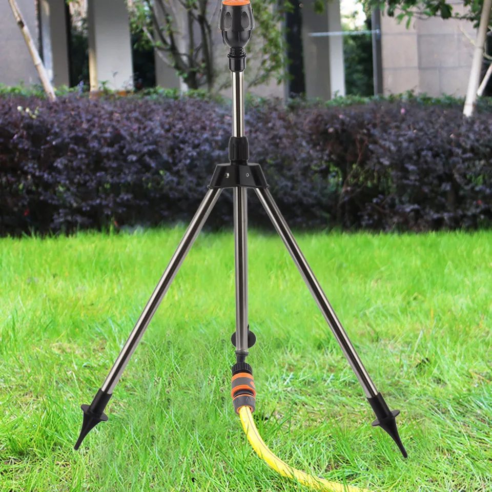 Supporto telescopico Sprinkler, Treppiede Sprinkler, Irrigatore Automatico di irrigazione, Giardino Irrigazione Treppiede Rotante 360 Gradi Irrigatore Treppiede