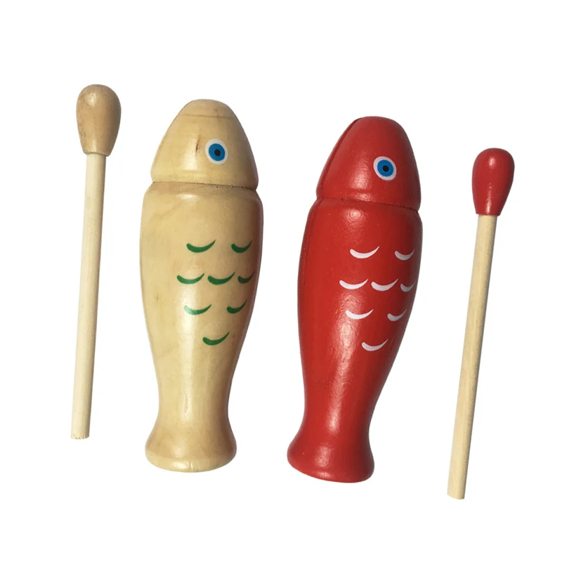 물고기 모양 타악기, 나무 물고기 교육용 다기능 손 타악기, 타악기 선물