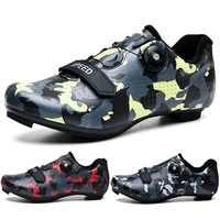 Men's Cycling Shoes Road Single Buckle SPD Cycling Shoes Outdoor Road Camouflage Breathable Road Racing Cycling Sports Shoes 1