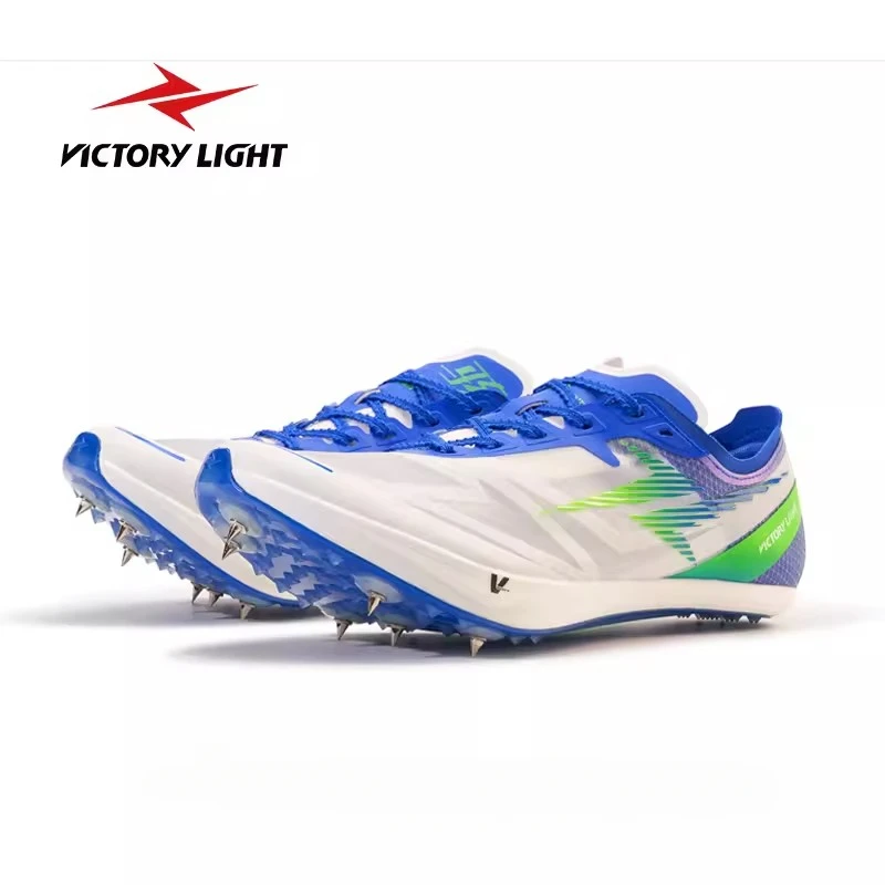 Victory Light Carbon Plate Sprint 6 Spikes Shoes Track and Field Mid Long Running Long Jump Competition Sneakers