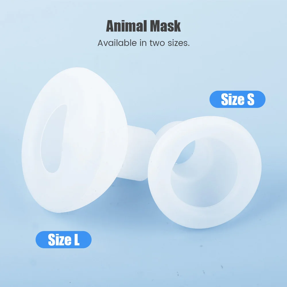 Pet Feline Cat Dog Aerosol Chamber Mask Tank Spacer Assist Inhalation Pump Nebulizer Manual Plastic Silicon Mask Animal Clinic pet inhaler spacer