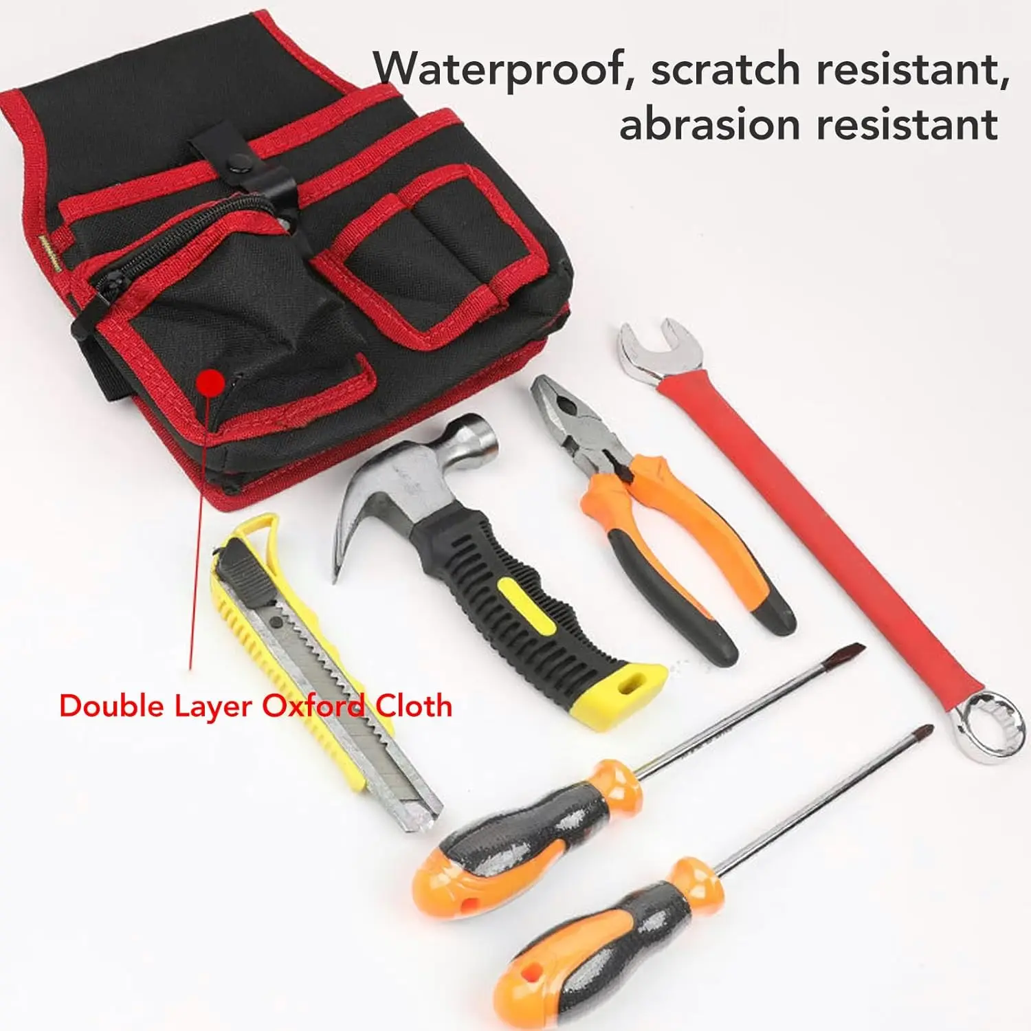 Multi-Function Tool Bag Oxford Cloth Electrician Bag Multi-Pocket Waterproof Anti-Fall Waist Bag Organizers Tool Bag 4