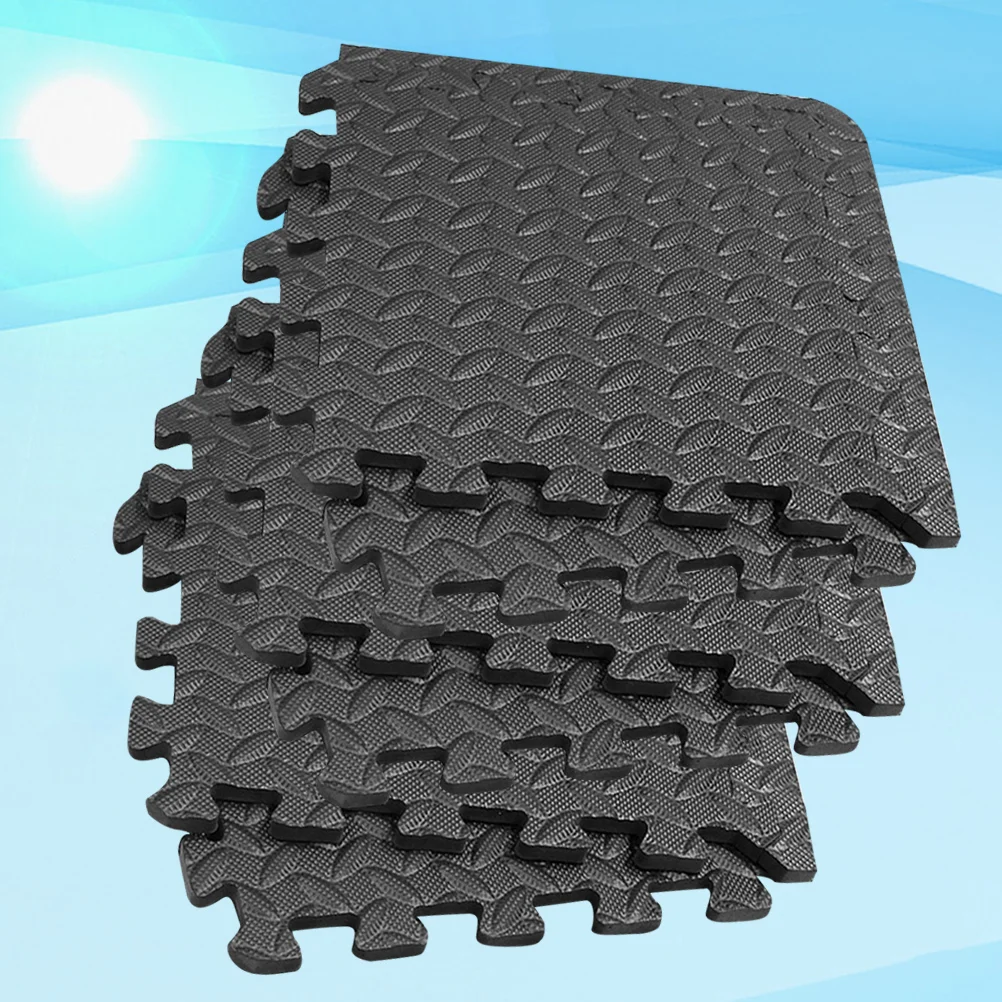 

6 Pcs Foam Floor Tiles Absorption Pad Leaf Grain Play Splicing Pads for Gym Child