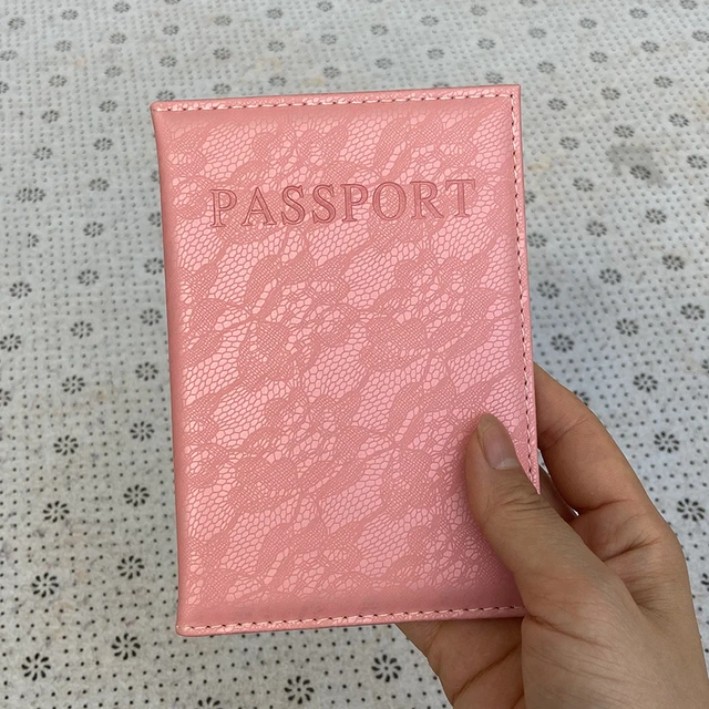 Funda pasaporte rosa / Pink passport cover (airplane)