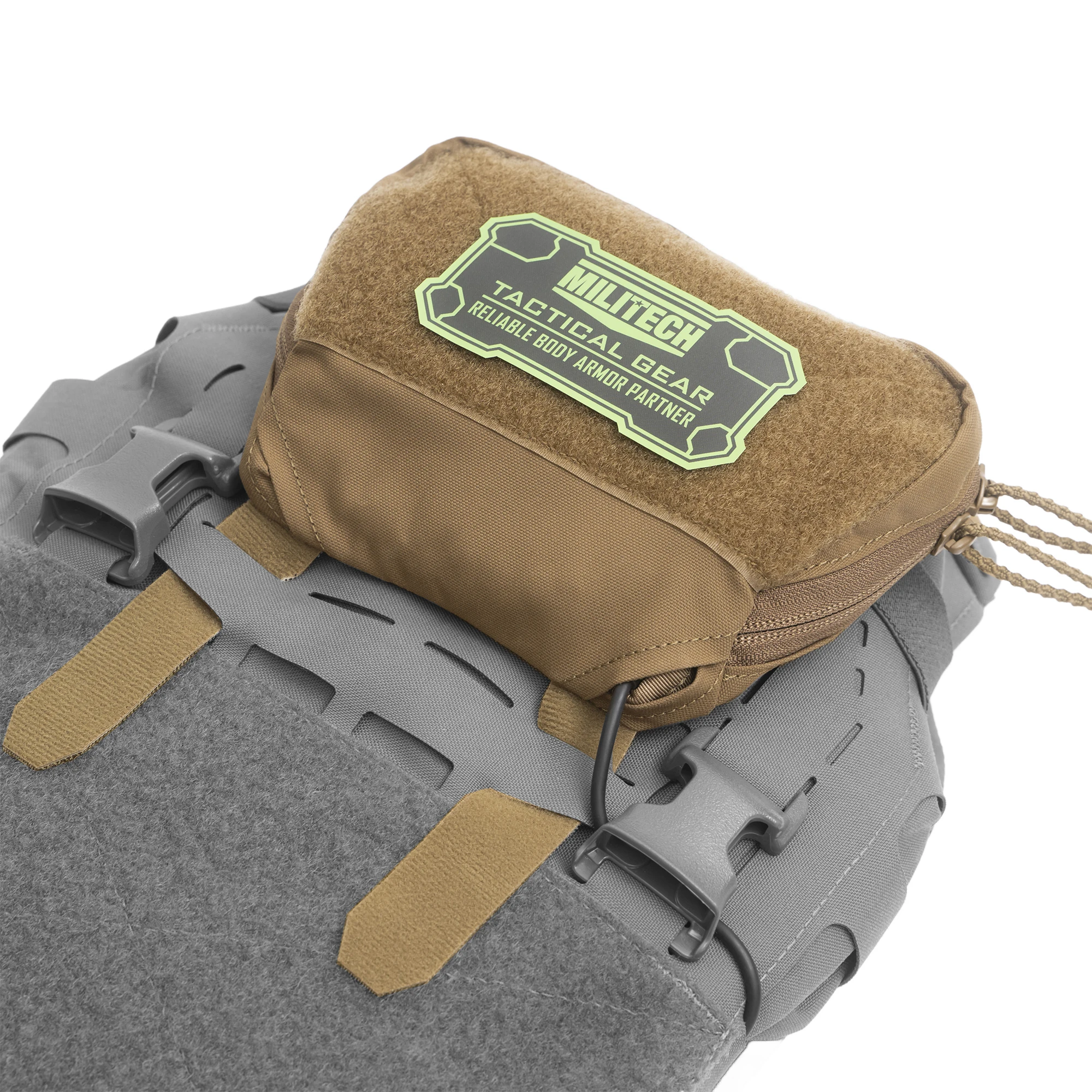 MILITECH Admin Pouch Platform Chest Map Pouch Phone Storage For ARC V2 Plate Carrier Tactical Vest One Wrap Cable Routing