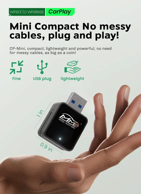 Adattatore Wireless CarPlay Per Auto - Compatibile Con IPhone IOS 10+, Connessione 5GHz, Piccolo E Portatile - Foto 9