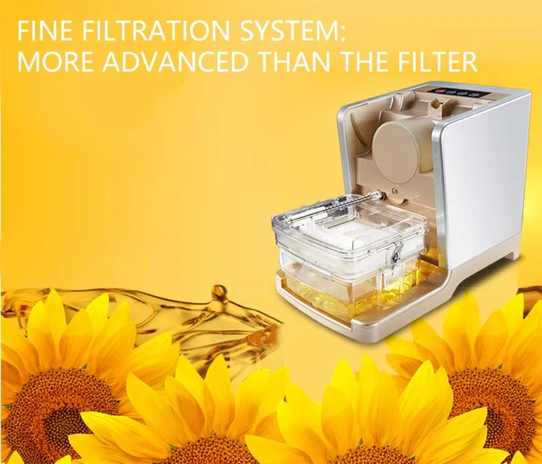 Multifunctional Peanut Sesame Oil Filter Commercial Oil Presser Household Small Vacuum Oil Press Extractor