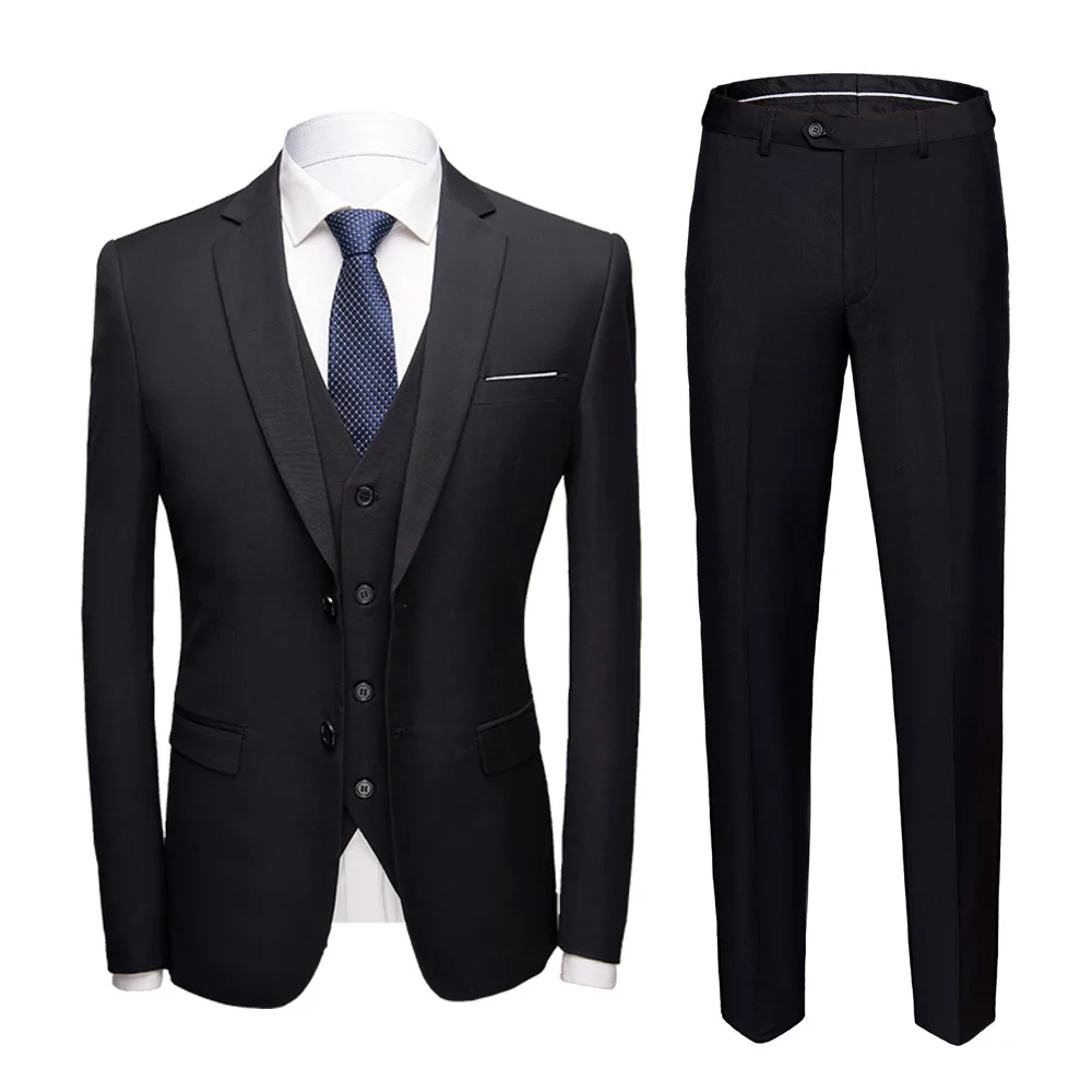 H20 suit men's business casual suit groom's best man's wedding dress formal small suit for men