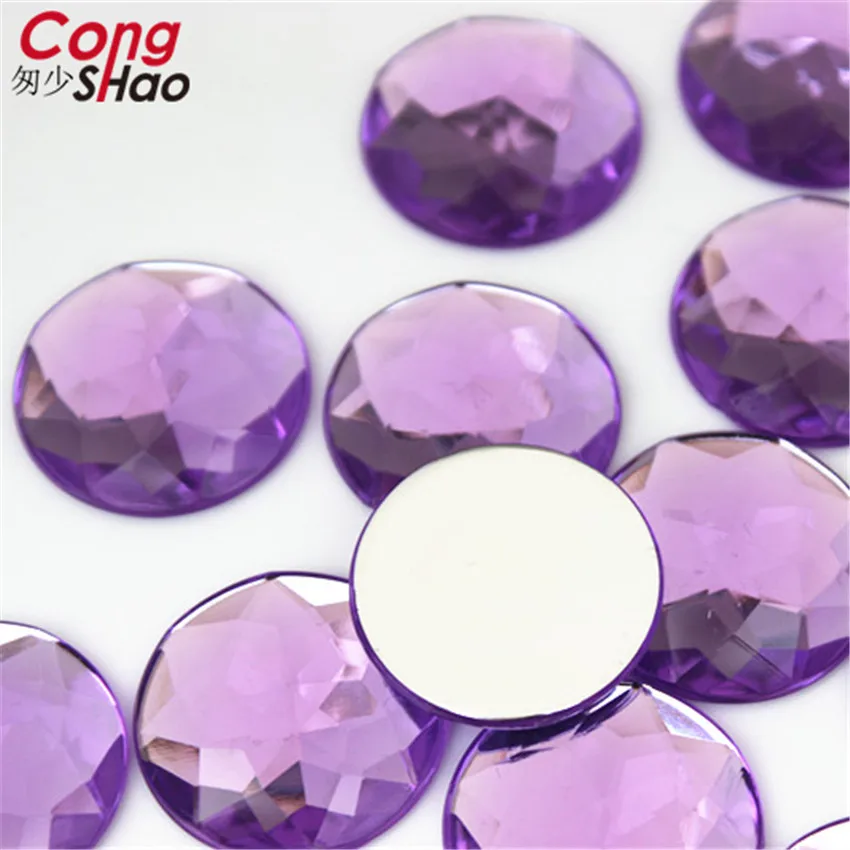 Applique 10pcs 30mm Crystal AB Rhinestone FlatBack Acrylic Gems DIY