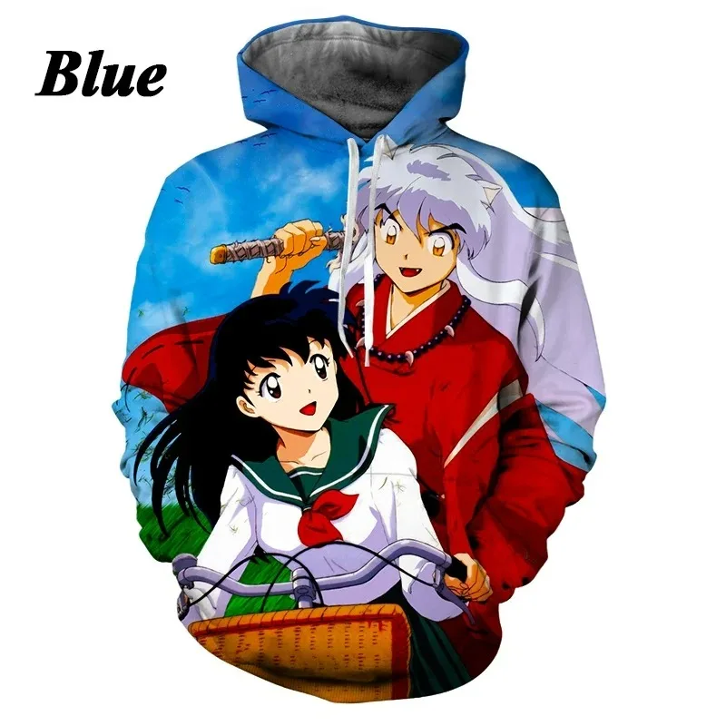 

New Anime I-Inuyasha Sesshomaru 3D Print Hoodie Unisex Fashion Harajuku Long Sleeve Pullover Sweatshirt