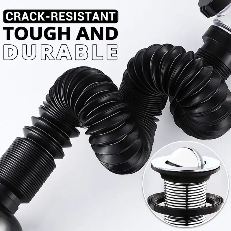1PC Telescoping Anti-odor Drain Pipe Universal washbasin installation Quick Drainage for sinks in bathrooms, toilets, bathtubs