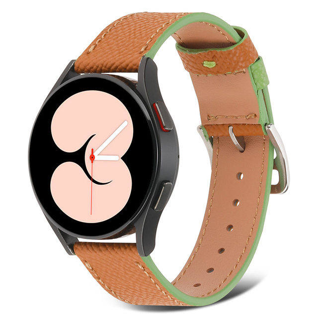 22mm Genuine Leather band for Samsung Galaxy watch 4/classic/Active 2 46mm/42mm/40mm/44mm bracelet Amazfit GTS 2/2e/3 strap