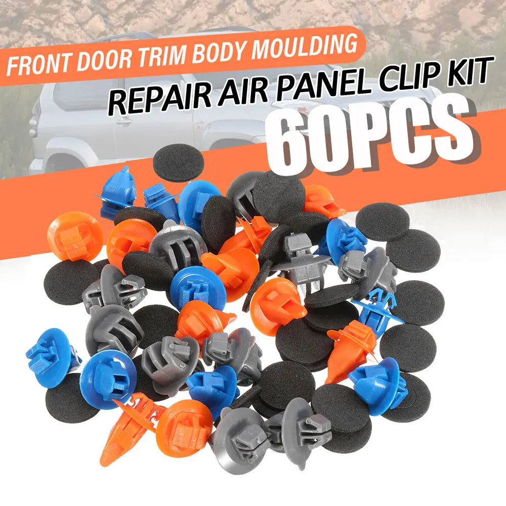 60 Pz Per Toyota Prado 120 4Runner/Fj Cruiser Highlander Rav4 Car Front Door Trim Panel Rivet Clip Car Mixed Clip Elementi Di Fissaggio Per Auto