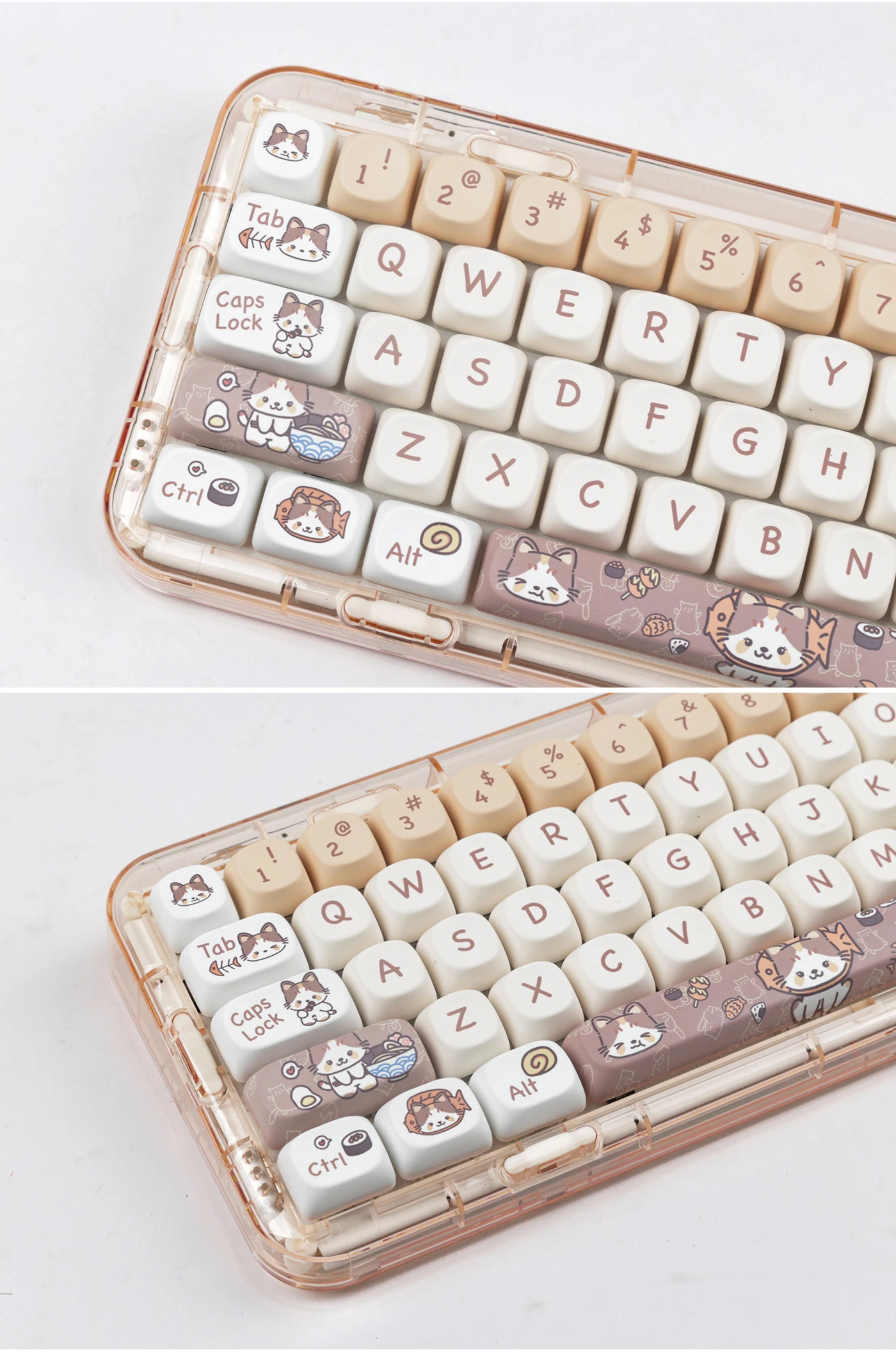 Kawaii Mao Profile Cat Fish Keycap Set (142 keys) - Special Edition