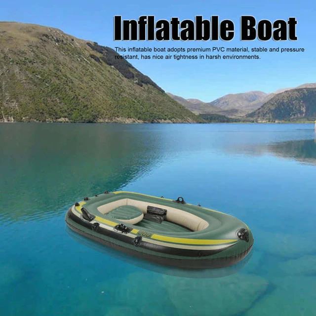 Pvc Boat Thick Wear-resistant Inflatable Boat 2 Person Kayak Fishing Boat  Rubber Boat Hovercraft Canoe With Pull Rope Cushion - Boat Accessories -  AliExpress
