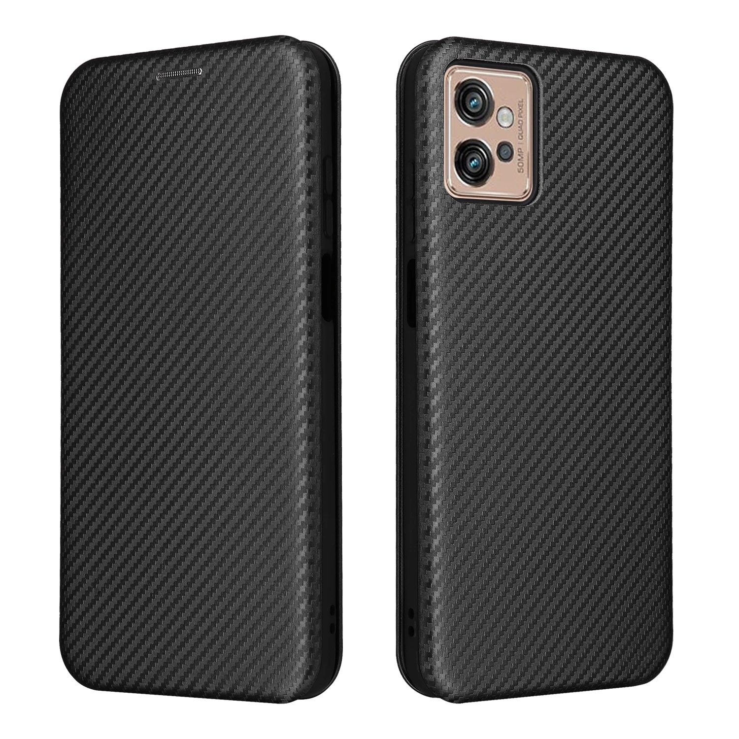 

Чехол-книжка Moto G32 6,5 дюйма, Роскошный чехол из искусственной кожи и углеродного волокна, чехол-книжка с отделением для карт для Motorola Moto G32, чехлы для телефонов, сумки