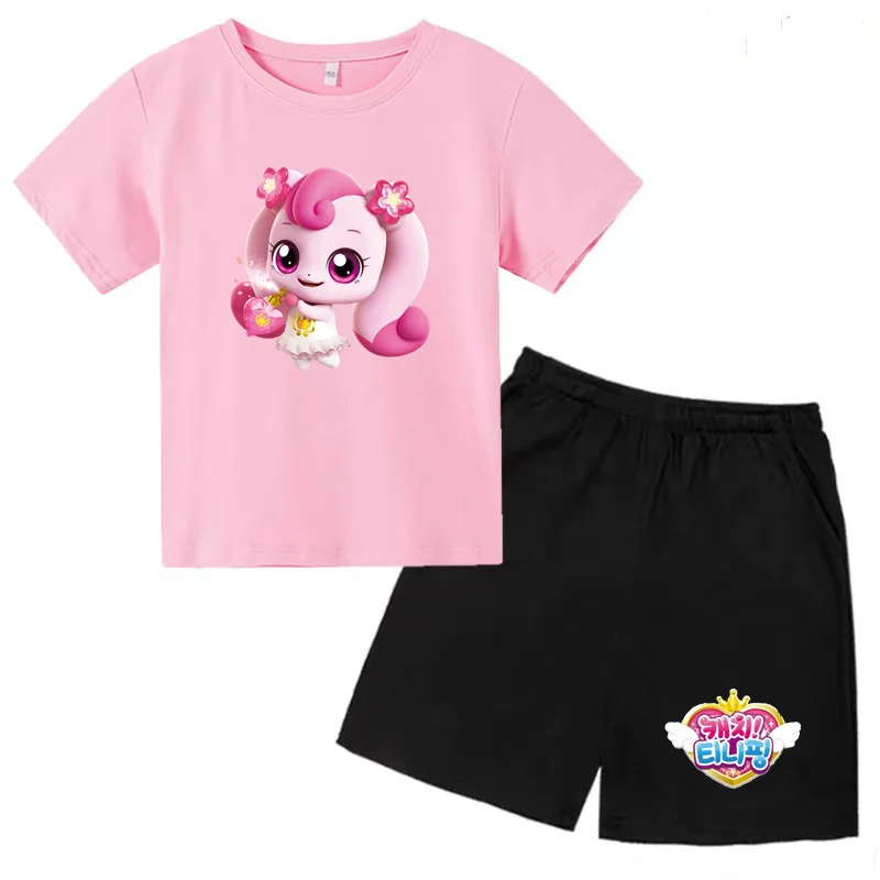 

Kids T-Shirt Fantasy Anime Print Clothes 3-12Y Boys Girls Toddler Fashion Top + Shorts 2P Beautiful Girls Coat Sports Casual Set