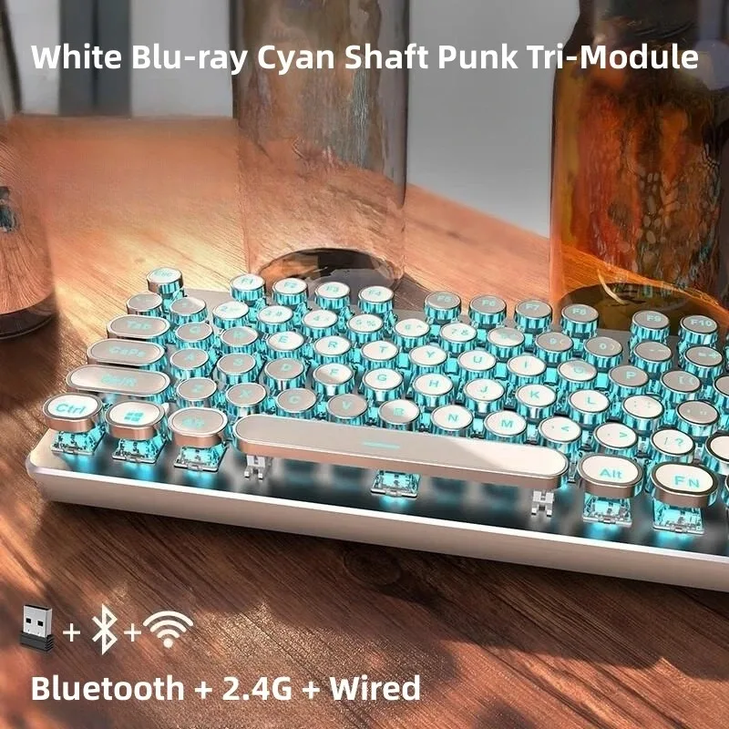 Bluetooth付きの本物のメカニカルゲーミングキーボード,USBケーブル 