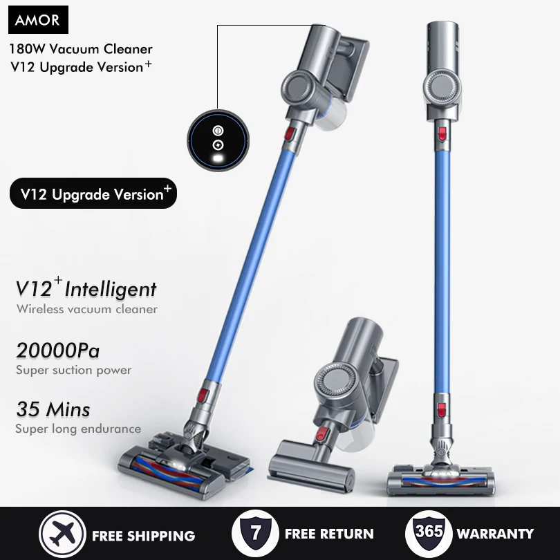Aspirapolvere Portatile Wireless V12 180W 18Kpa Potente Spazzatrice Elettrica Senza Fili Home Car Mites Dust Cleaner