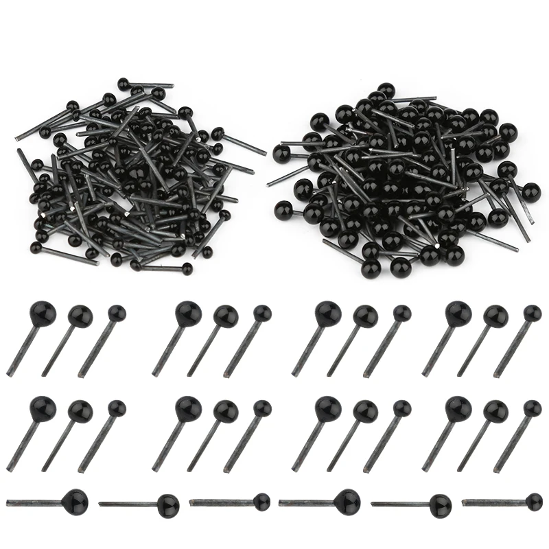Plastic Safety Eyes 50 Pairs Eyeballs Needle Felting Teddy Bears Dolls Animals Black Eyes Dolls Accessories 2/3/4mm