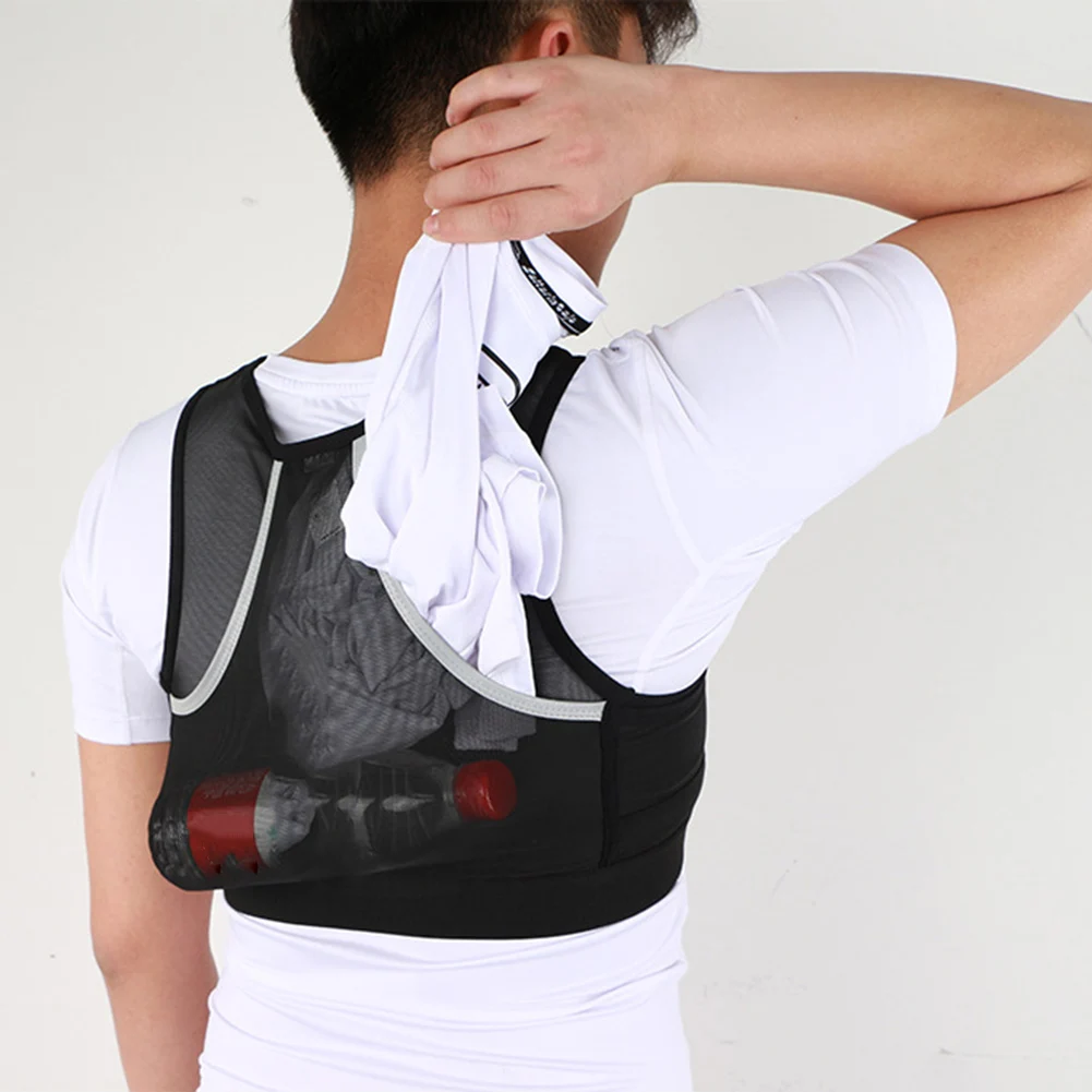 Universal Cross-country Marathon Vest Bags Elastic Running Storage Chest Pack Jacket Breathable for Outdoor Sports Small Item