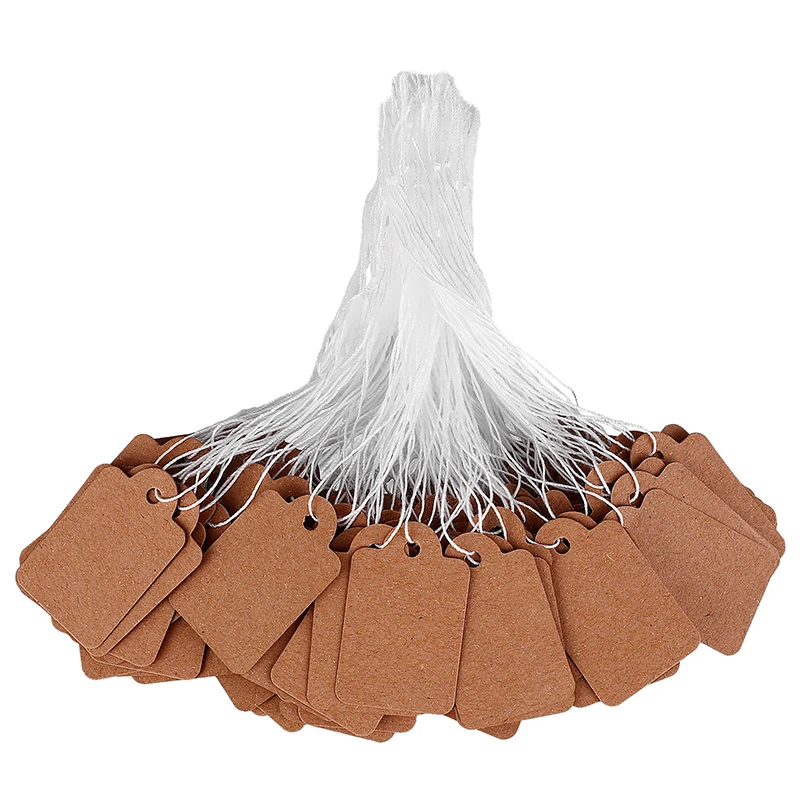 

500 шт./партия, бирка для ювелирных изделий с хлопковой нитью