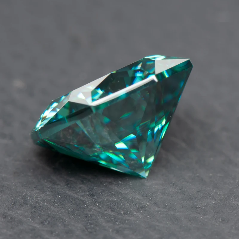 Moissanite Stones Octagon 8 Arrows Shape Emerald Green Primary Colours Lab Grown Gemstones  Jewelry Making GRA Certificate