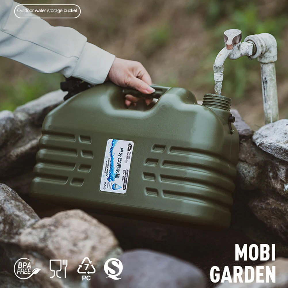 

10.5L Water Carrier Tank with Faucet Large Capacity Outdoor Camping Hiking Fishing Water Storage Bucket Container Water Canteen