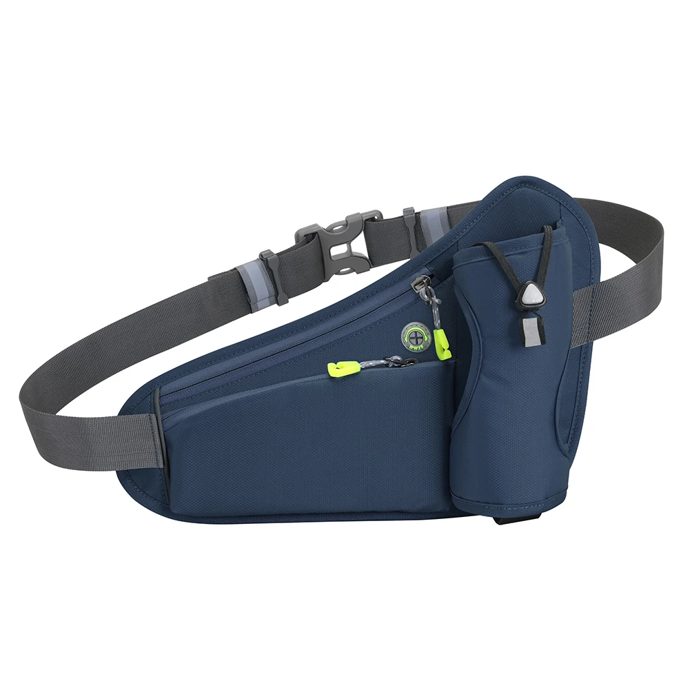 Running Bag Cycling Bag Reflective Hydration Belt Pack Waterproof Large Capacity Water Bottle Holder Bag for Hiking Walking