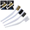 1PC Plastic Handle Brass Wire Brush Stainless Steel Nylon Metal Rust Cleaning Brush For Machine Polishing Dirt Cleaning 6