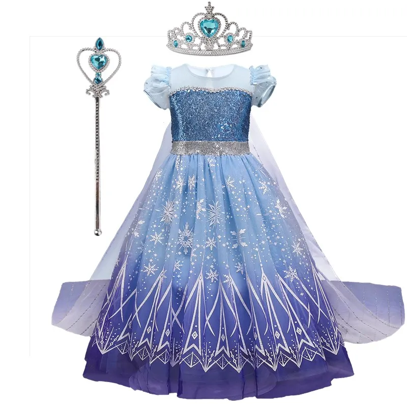 Little Mermaid Princess Costume Girls 4-10 Yrs Halloween Carnival Party Cosplay