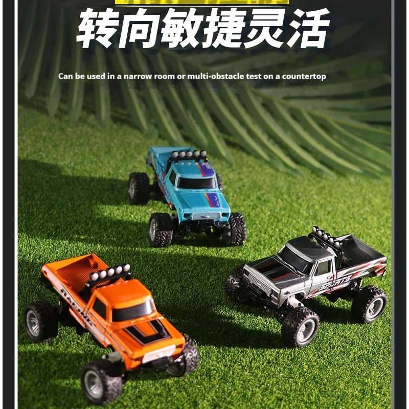 Hot items1:64 Speed ​​Mini Off-Road Remote Control Car Alloy Cool Lighting Shock Absorption Children's Desktop Competition Toy 3
