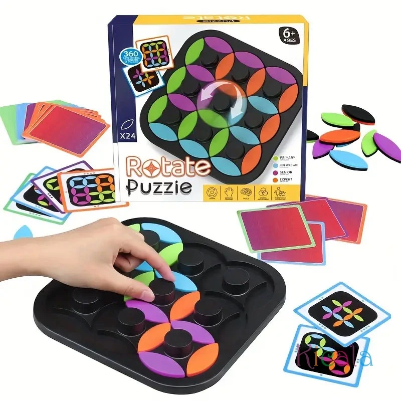 【Exclusive Discount】 Leaves Rotating Puzzle - Early Learning Interactive Game for Youngsters Table Top Puzzle Board Game Set.
