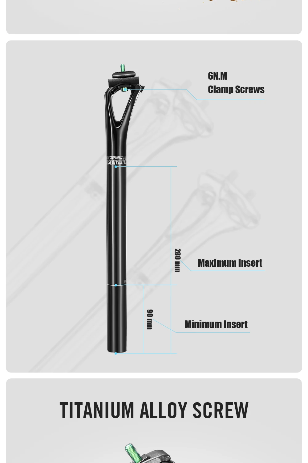 Lexon Carbon Sattelstütze 27,2/31,6 MM Fahrrad MTB Straße Kies 400 MM 5mm offset sitzrohr Berg Radfahren FÜR Fahrrad Zubehör – Detail 4
