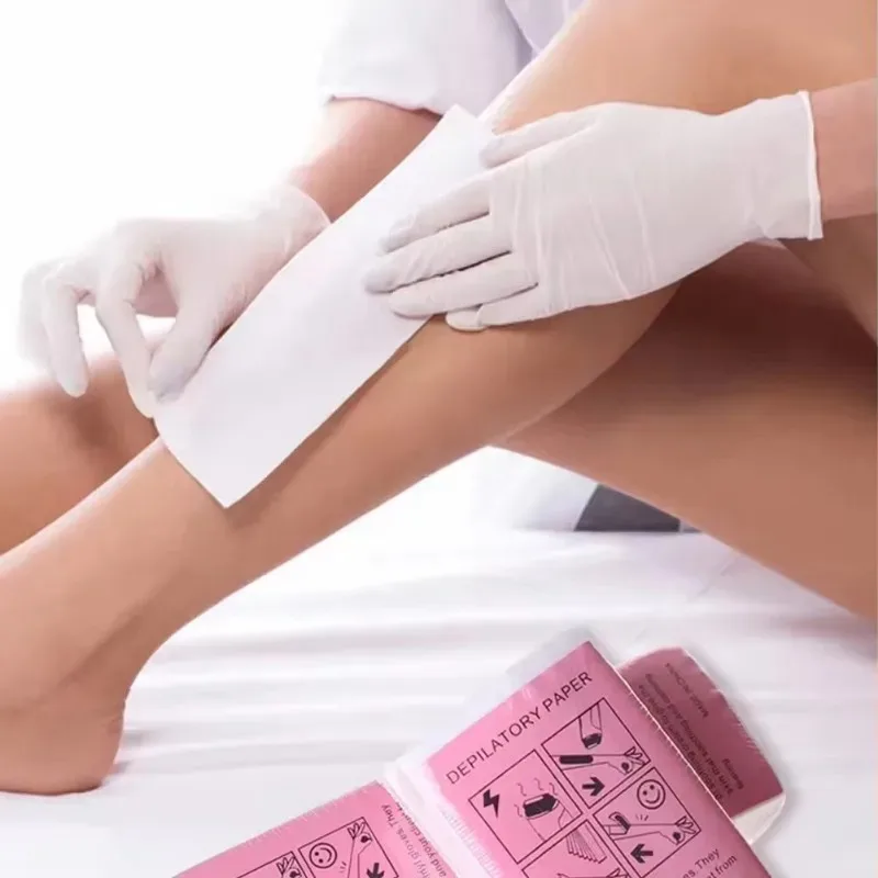 20/50/100Pcs Wax Band Hair Removal Depilation Strips Nonwoven Cloth Body Leg Arm Eyebrow Hair Remove Wax Paper Rolls Beauty Tool 6