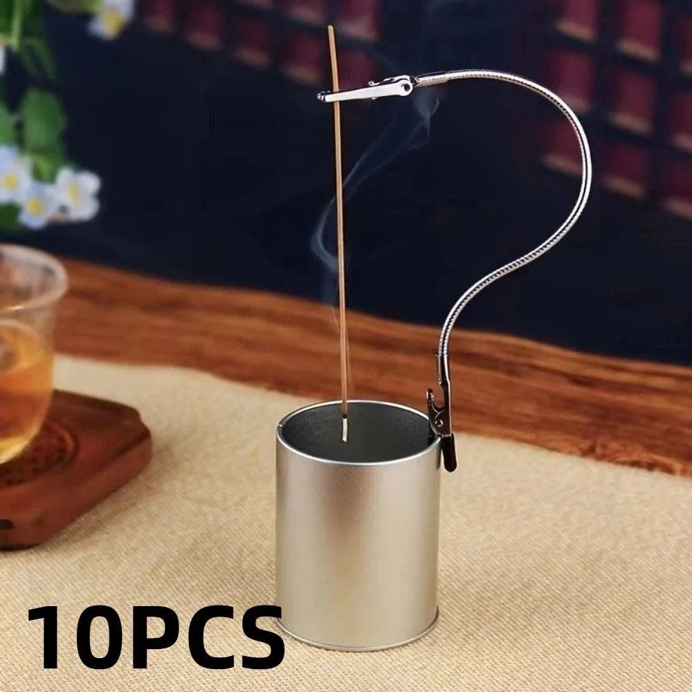 10Pcs 다기능 양면 향 클립 유연한 금속 깨진 향 클립 안정적인 조절 가능한 범용 악어 클립