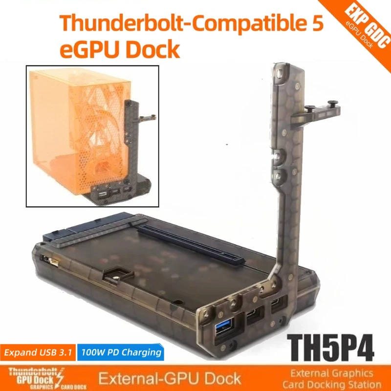 New TH5P4 Thunderbolt-Compatible 5/4/3 eGPU Dock Expansion USB3.1