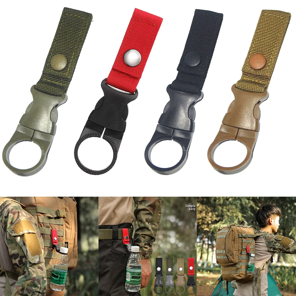 Neue Gurtband Schnalle Haken Wasser Flasche Halter Clip Outdoor Nylon Klettern Karabiner Gürtel Rucksack Aufhänger Camping Karabiner Gürtel Clip – Detail 38